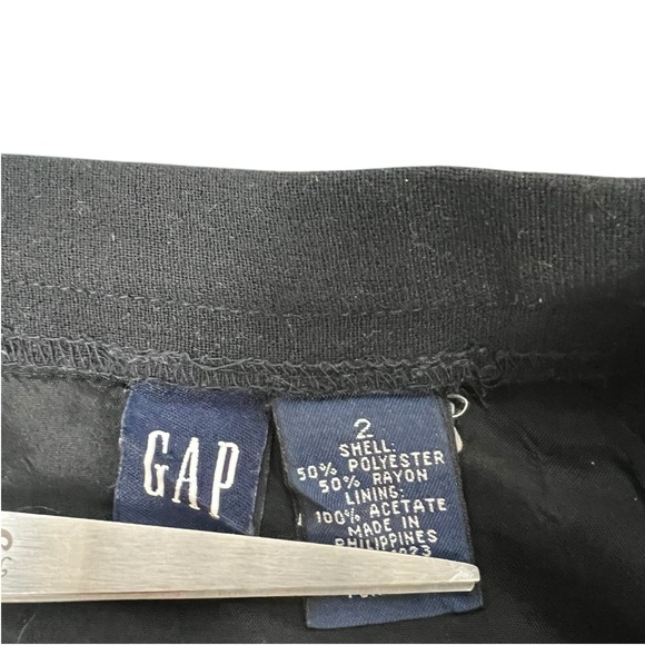 Vtg 90s Y2K Gap Black Wrap Maxi Skirt Double Button Sz 2 Grunge Punk - Picture 4 of 4